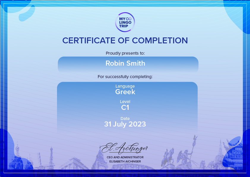 Completion Certificate